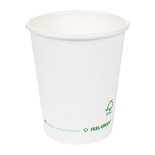 Vaso papel compostable blanco 6 oz
